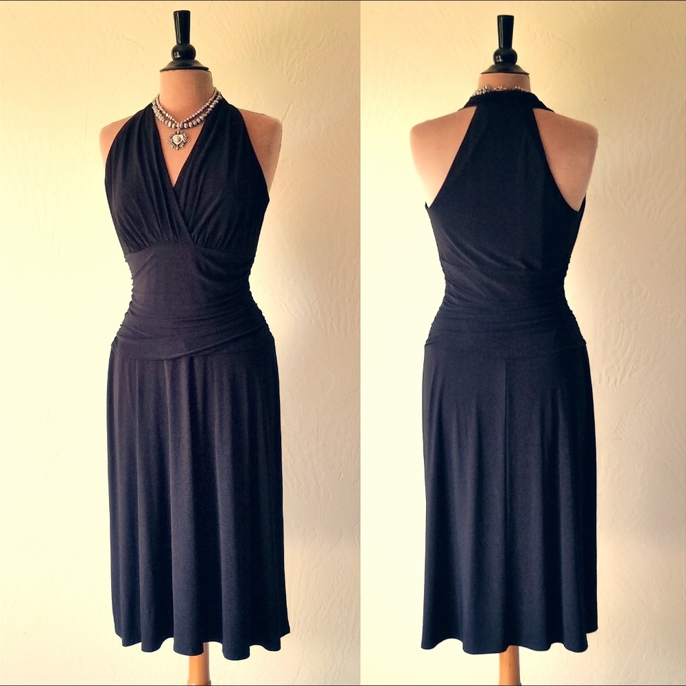 NINE WEST Jersey Racerback Halter Dress Sz 8